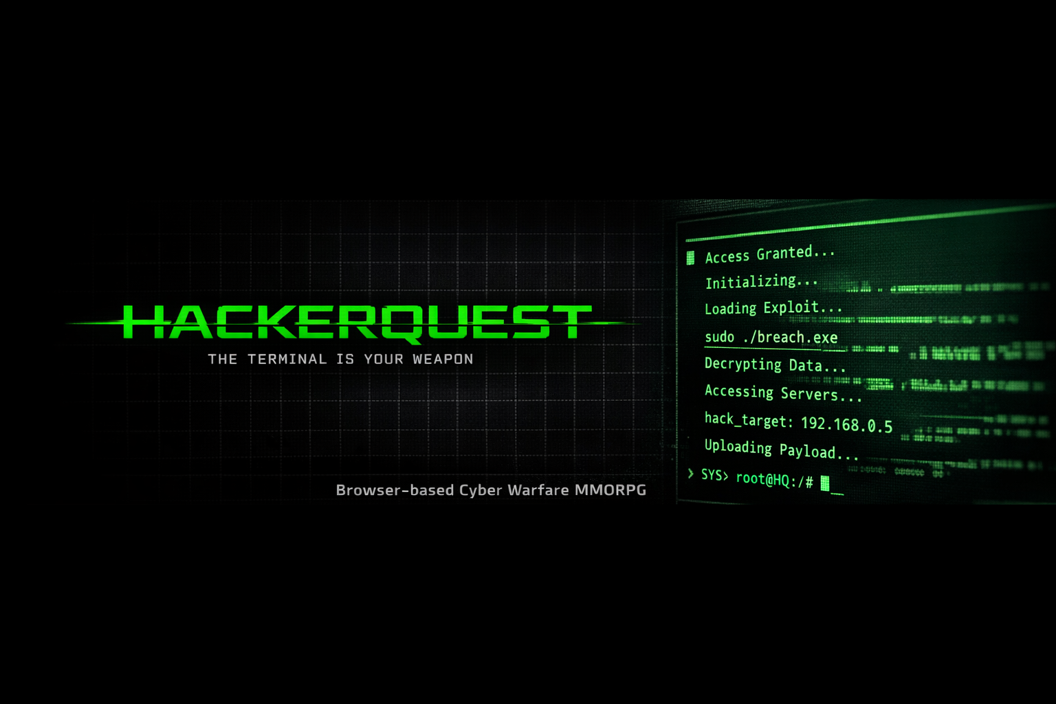 HackerQuest - Browser-based hacking MMORPG