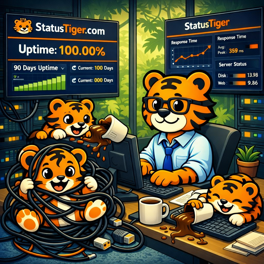 StatusTiger - 100% Uptime